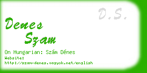 denes szam business card