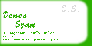 denes szam business card